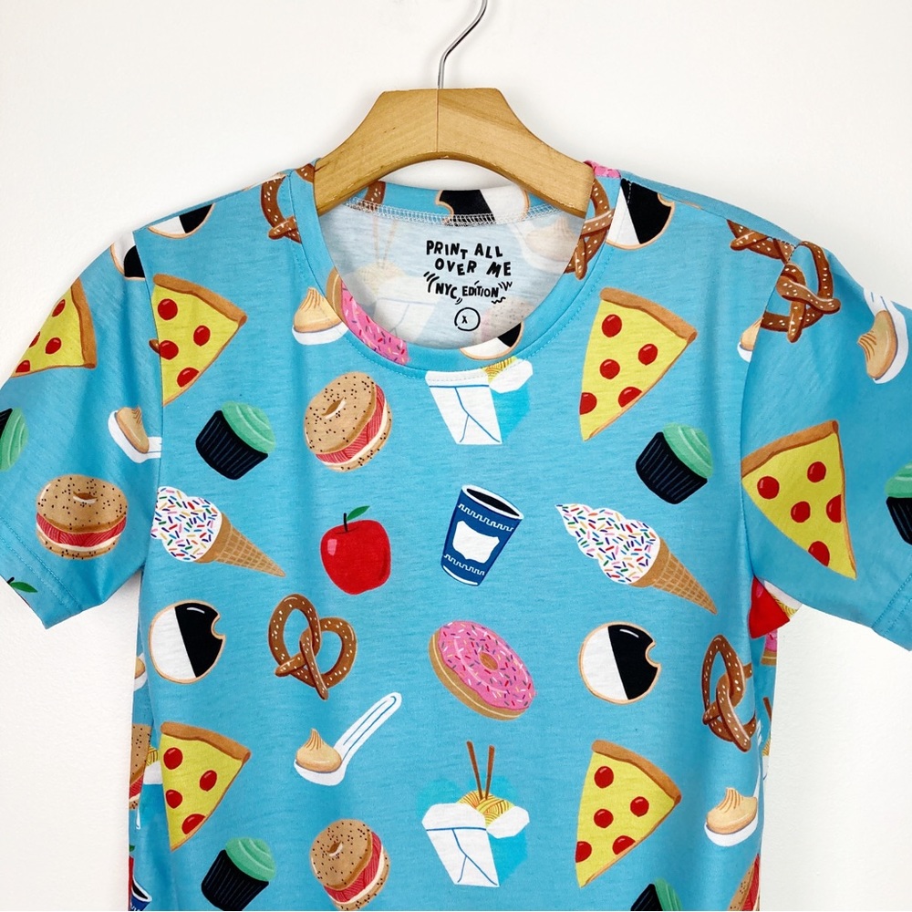 PAOM Print All Over Me NYC Edition Food Theme T-shirt Unisex XS - Picture 7 of 12
